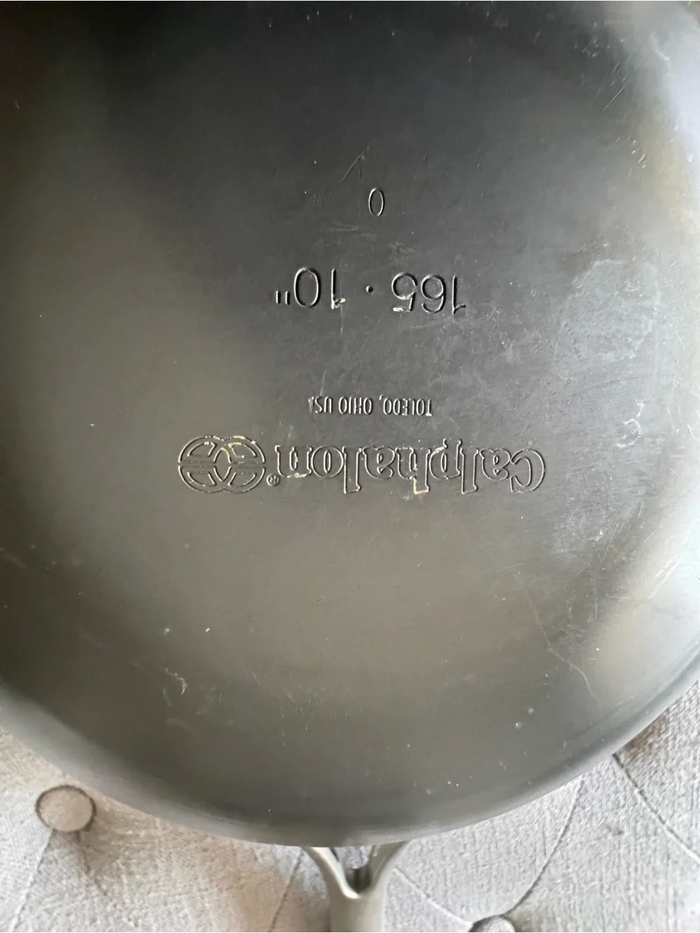 Calphalon stir Fry Pan - Gray Interior, Brushed Steel Handle